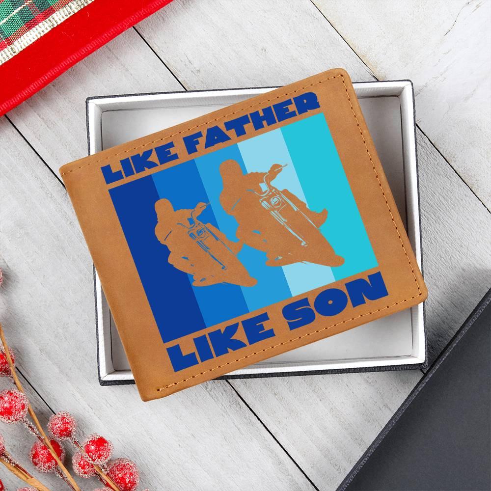 Like Father Like Son Motorcycle Leather Wallet - Mallard Moon Gift Shop