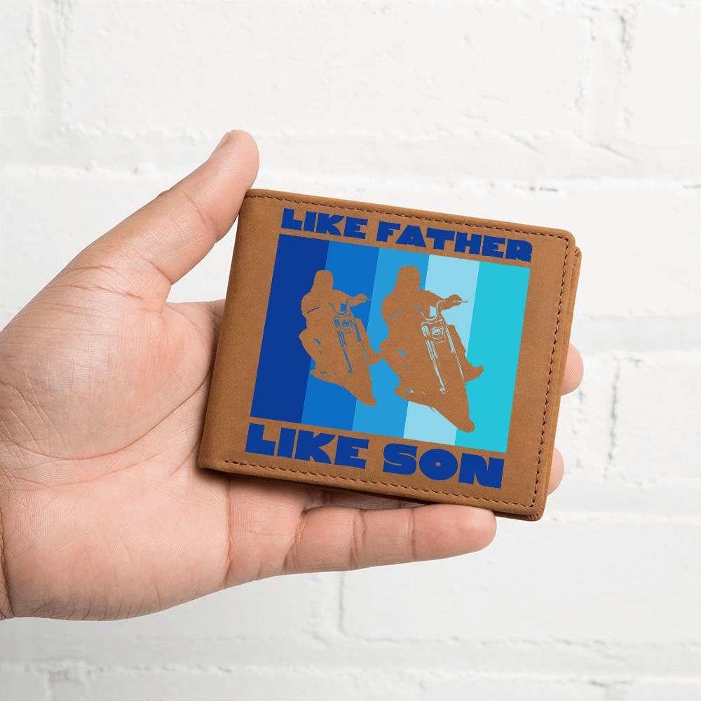 Like Father Like Son Motorcycle Leather Wallet - Mallard Moon Gift Shop