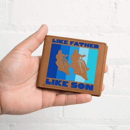 Like Father Like Son Motorcycle Leather Wallet - Mallard Moon Gift Shop