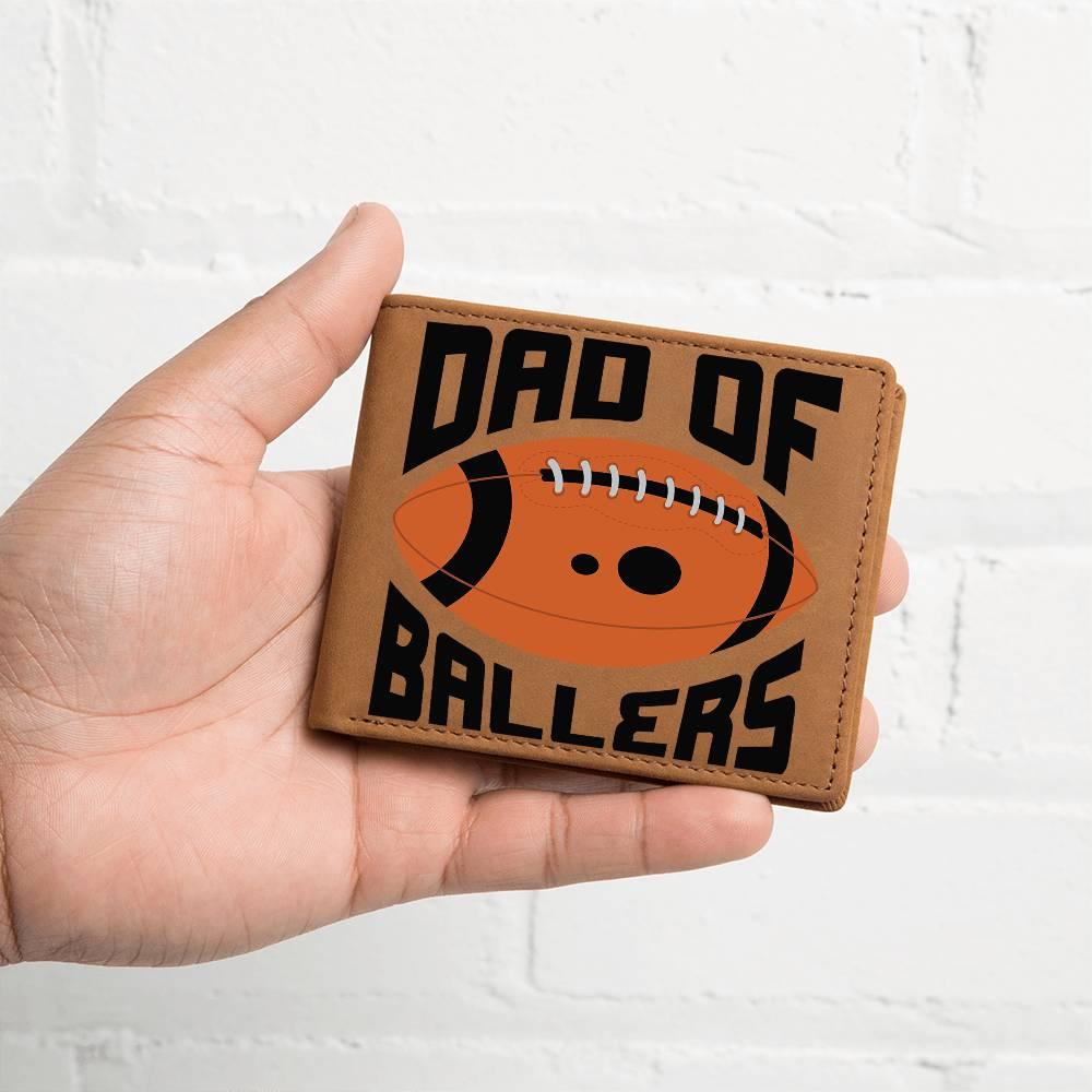 Dad of Ballers Leather Wallet - Mallard Moon Gift Shop