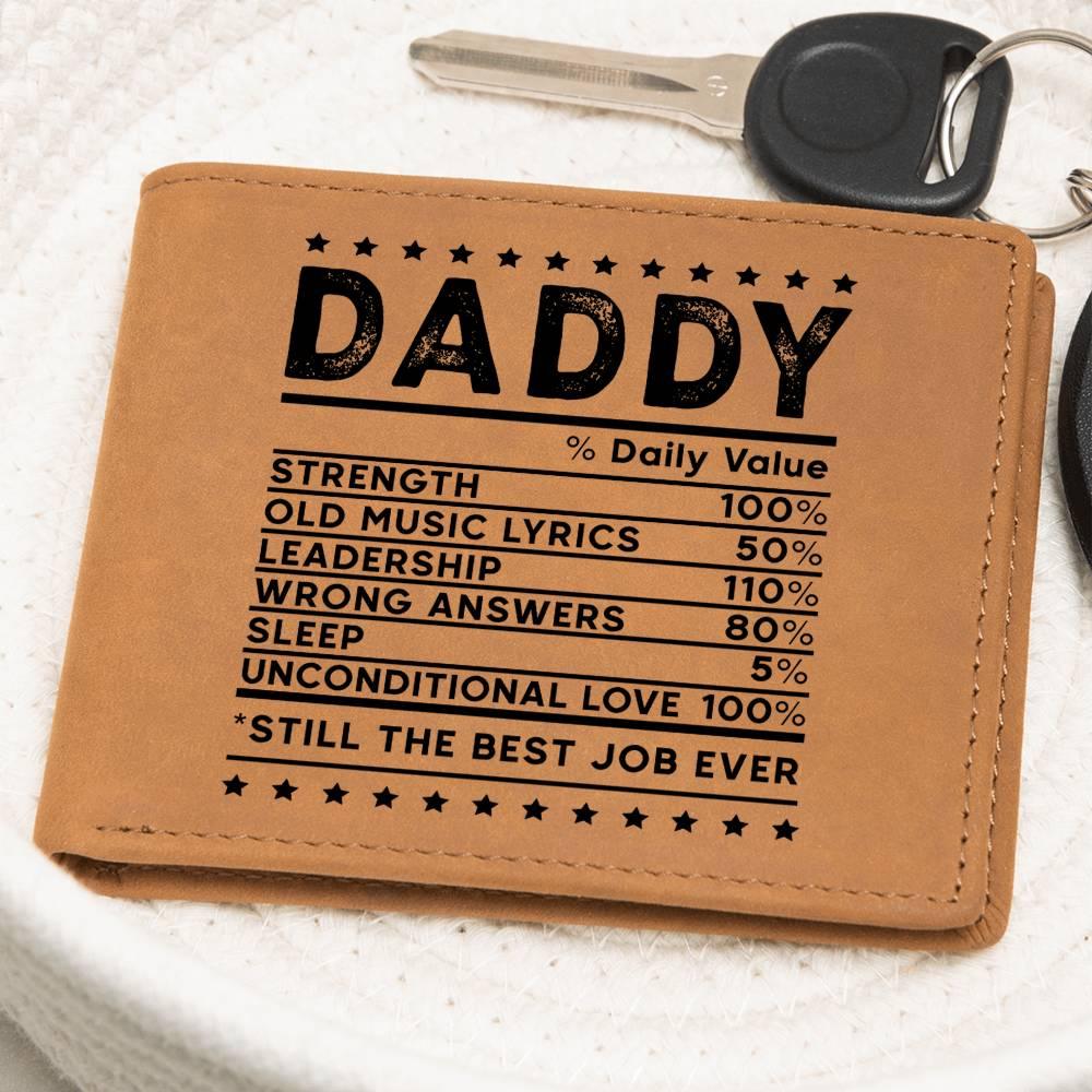 Dad Recipe Leather Wallet Father Gift - Mallard Moon Gift Shop