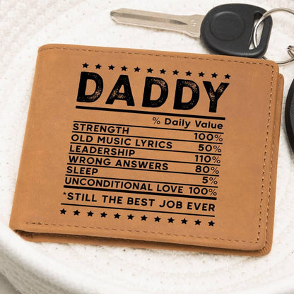 Dad Recipe Leather Wallet Father Gift - Mallard Moon Gift Shop
