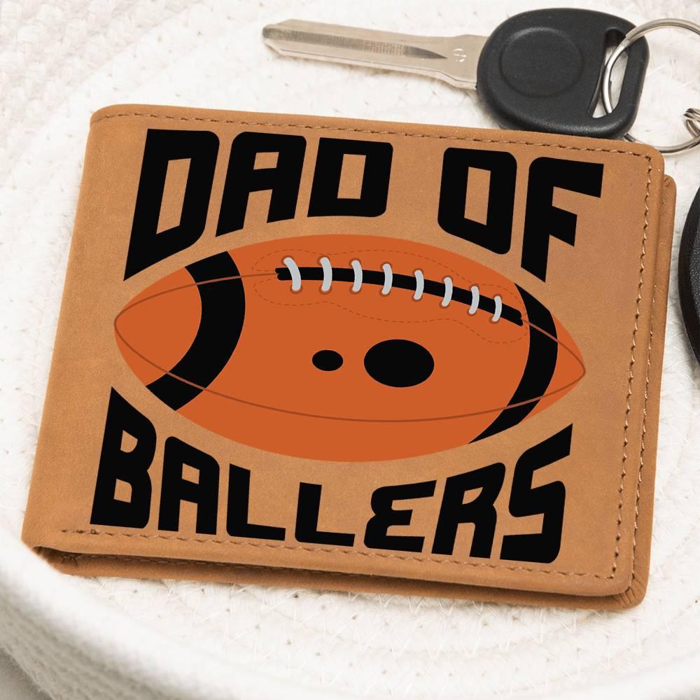Dad of Ballers Leather Wallet - Mallard Moon Gift Shop