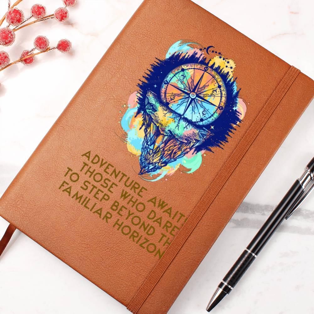 Adventure Awaits Leather Journal - Mallard Moon Gift Shop