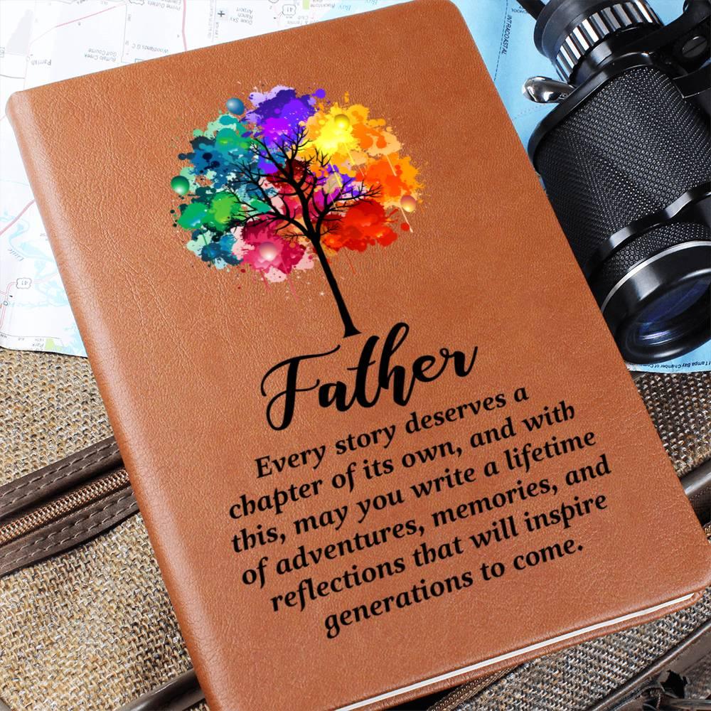 Gift for Father - Every Story Deserves a Chapter Leather Journal - Mallard Moon Gift Shop