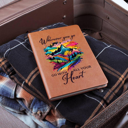 Wherever You Go, Go with all Your Heart Leather Journal - Mallard Moon Gift Shop