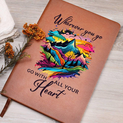 Wherever You Go, Go with all Your Heart Leather Journal - Mallard Moon Gift Shop