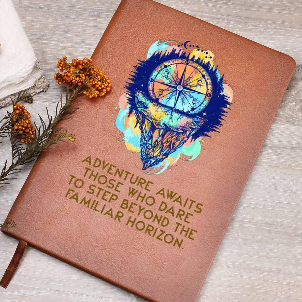 Adventure Awaits Leather Journal - Mallard Moon Gift Shop