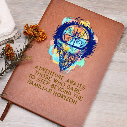 Adventure Awaits Leather Journal - Mallard Moon Gift Shop