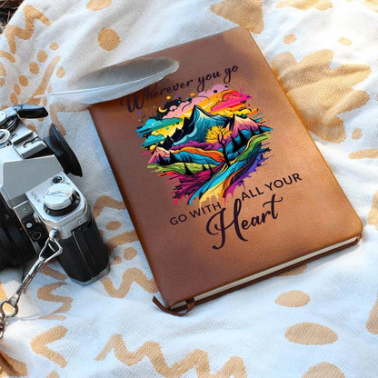 Wherever You Go, Go with all Your Heart Leather Journal - Mallard Moon Gift Shop