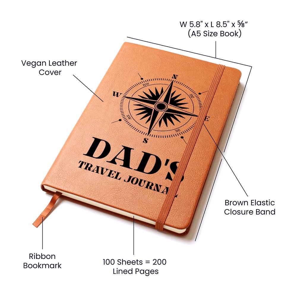 Gift for Dad Travel Leather Journal - Mallard Moon Gift Shop