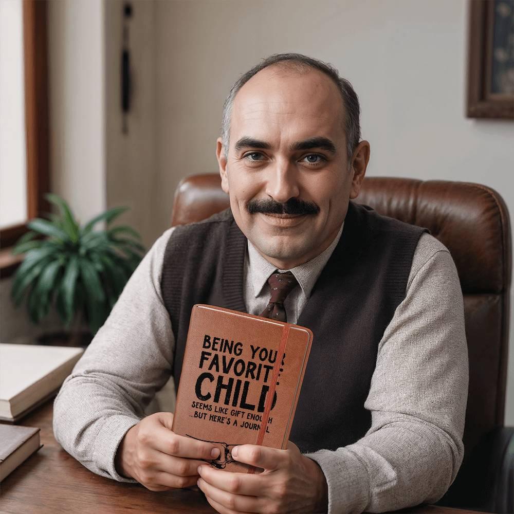 Gift for Dad - Being Your Favorite Child Seems Like Gift Enough, But Here's a Leather Journal - Mallard Moon Gift Shop