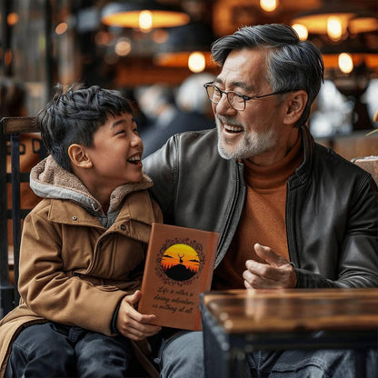 Life is Either a Daring Adventure or Nothing At All Leather Journal - Mallard Moon Gift Shop