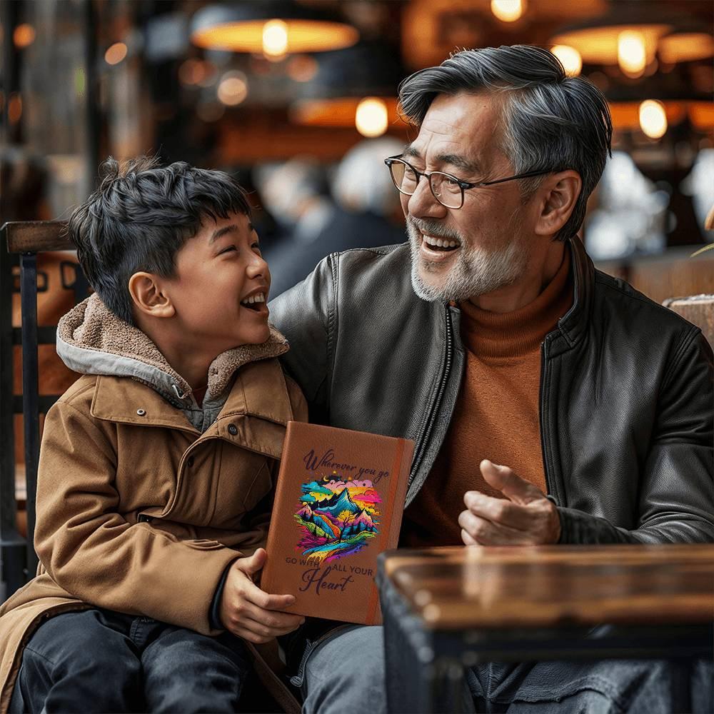 Wherever You Go, Go with all Your Heart Leather Journal - Mallard Moon Gift Shop