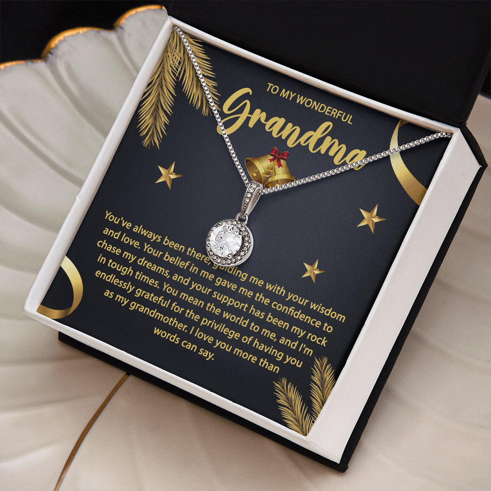 Gift for Grandma - You Mean the World To Me - Eternal Hope CZ Necklace - Mallard Moon Gift Shop