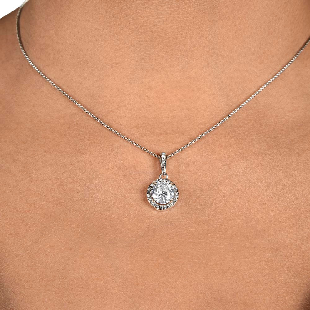Gift for Grandma - You Mean the World To Me - Eternal Hope CZ Necklace - Mallard Moon Gift Shop