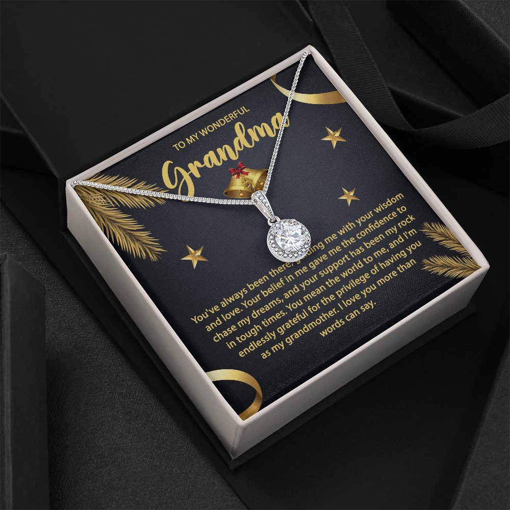Gift for Grandma - You Mean the World To Me - Eternal Hope CZ Necklace - Mallard Moon Gift Shop