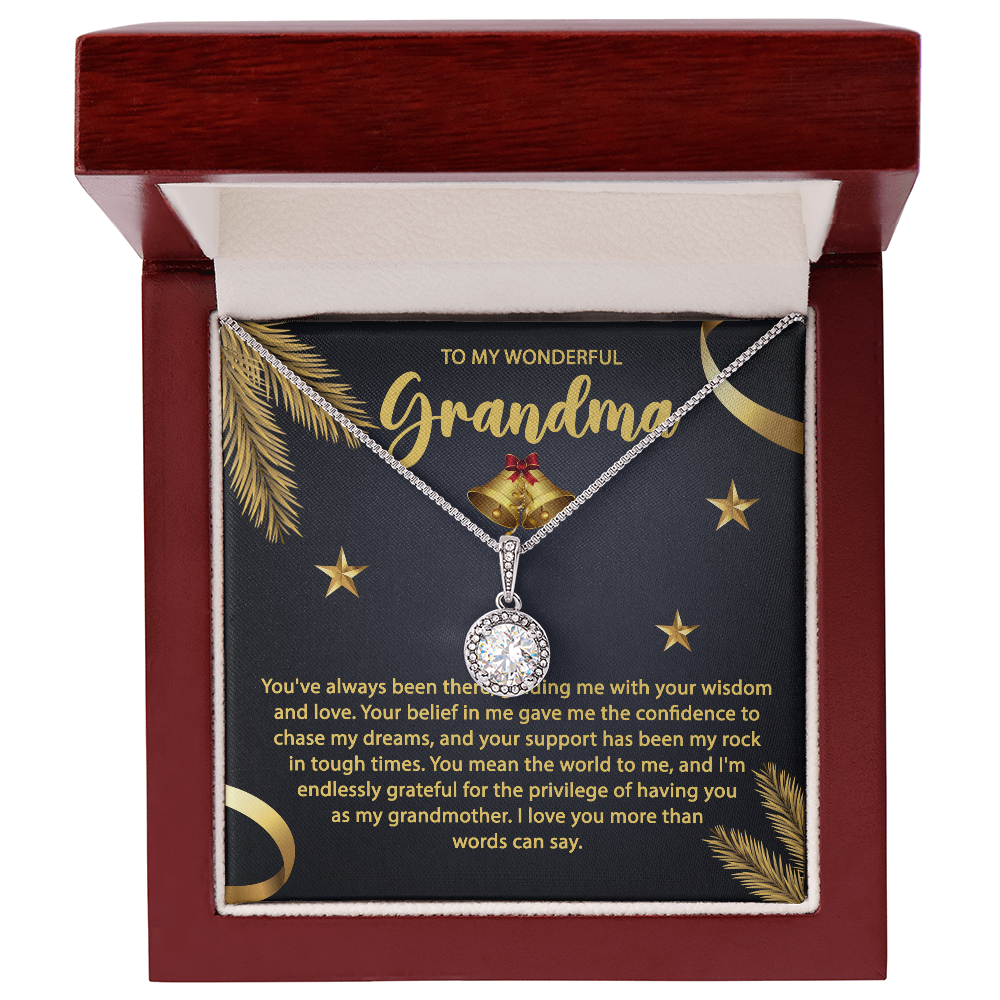 Gift for Grandma - You Mean the World To Me - Eternal Hope CZ Necklace - Mallard Moon Gift Shop