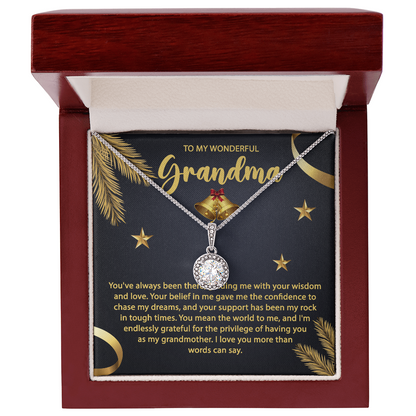 Gift for Grandma - You Mean the World To Me - Eternal Hope CZ Necklace - Mallard Moon Gift Shop