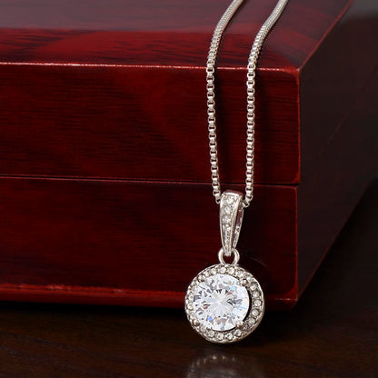 Gift for Grandma - You Mean the World To Me - Eternal Hope CZ Necklace - Mallard Moon Gift Shop