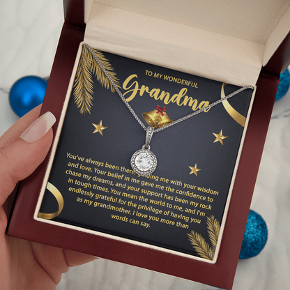 Gift for Grandma - You Mean the World To Me - Eternal Hope CZ Necklace - Mallard Moon Gift Shop