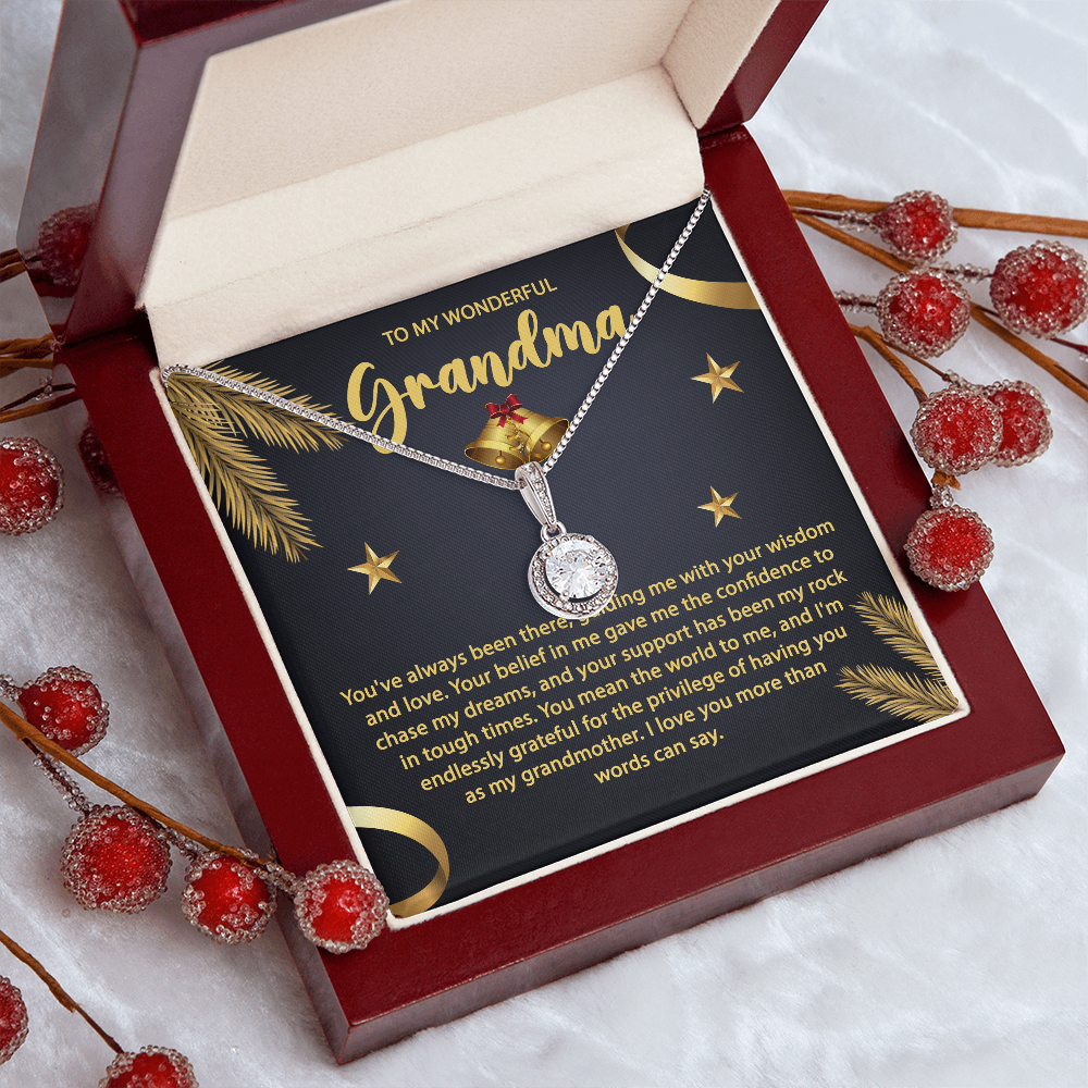 Gift for Grandma - You Mean the World To Me - Eternal Hope CZ Necklace - Mallard Moon Gift Shop