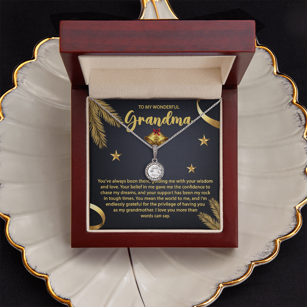 Gift for Grandma - You Mean the World To Me - Eternal Hope CZ Necklace - Mallard Moon Gift Shop