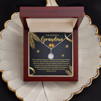 Gift for Grandma - You Mean the World To Me - Eternal Hope CZ Necklace - Mallard Moon Gift Shop