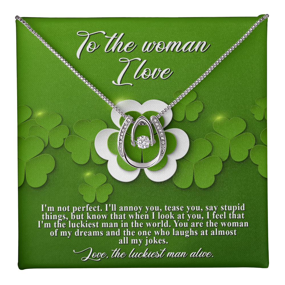 To the Woman of My Dreams– St. Patrick's Day Gift - Lucky in Love Necklace - Mallard Moon Gift Shop