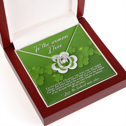 To the Woman of My Dreams– St. Patrick's Day Gift - Lucky in Love Necklace - Mallard Moon Gift Shop