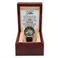 To My Wonderful Father You Are My Guiding Light Men's Openwork Watch with Gift Box - Mallard Moon Gift Shop