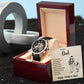To My Dad My Superhero Men's Openwork Watch with Gift Box - Mallard Moon Gift Shop