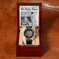 Dad Gift - Headline on The Father Times - World's Best Dad Men's Openwork Watch with Gift Box - Mallard Moon Gift Shop