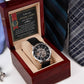 Dad Gift -We Don't Need To Say Out Loud I am You Favorite Child Men's Openwork Watch with Gift Box - Mallard Moon Gift Shop