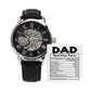 Dad Gift - Nutrition Facts Men's Openwork Watch with Gift Box - Mallard Moon Gift Shop