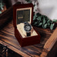 Dad You Have Given Me Your Time, Your Love Men's Openwork Watch with Gift Box - Mallard Moon Gift Shop