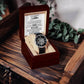 To My Wonderful Father You Are My Guiding Light Men's Openwork Watch with Gift Box - Mallard Moon Gift Shop