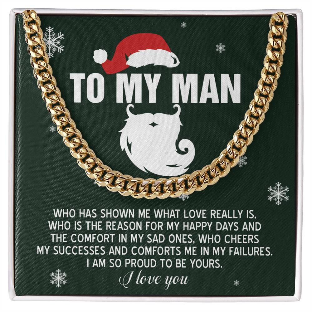 Gift for My Man - To Be Yours - Cuban Link Chain Necklace - Mallard Moon Gift Shop