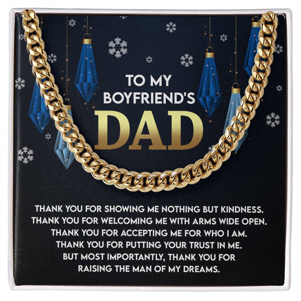 Gift for Boyfriend's Dad - Who I Am - Cuban Link Chain Necklace - Mallard Moon Gift Shop