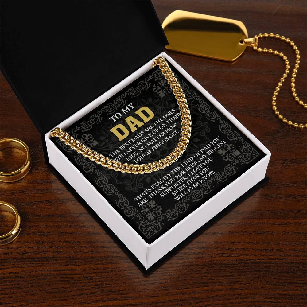 Dad - Kind Of Dad Cuban Chain Link Necklace with Gift Box - Mallard Moon Gift Shop