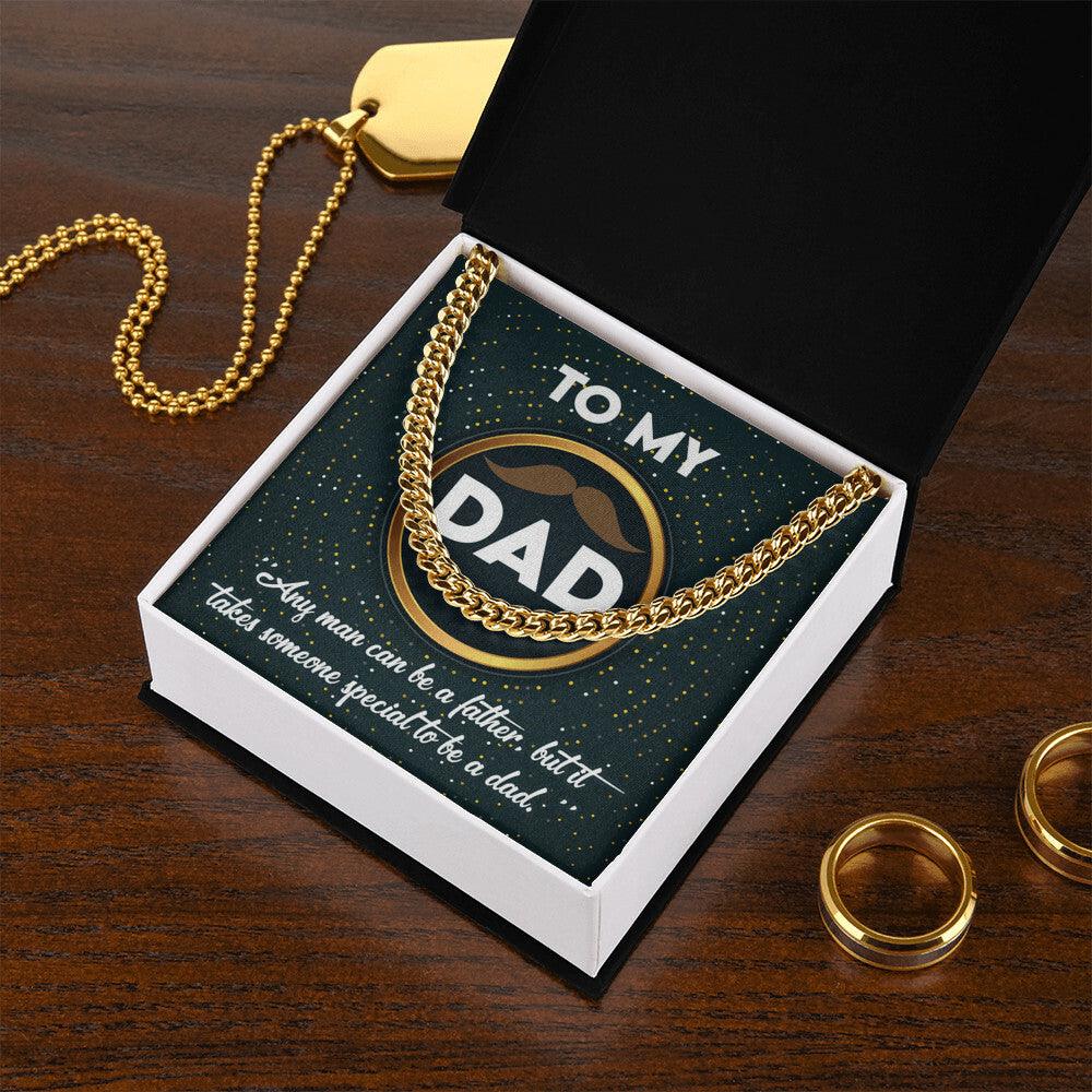 Dad Gift - It Takes Someone Special to Be a Dad Cuban Chain Link Necklace - Mallard Moon Gift Shop