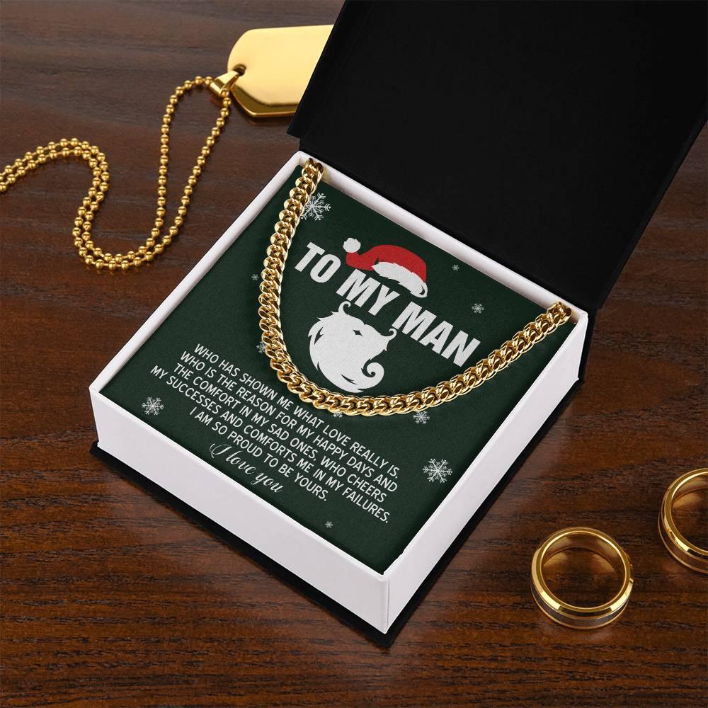 Gift for My Man - To Be Yours - Cuban Link Chain Necklace - Mallard Moon Gift Shop