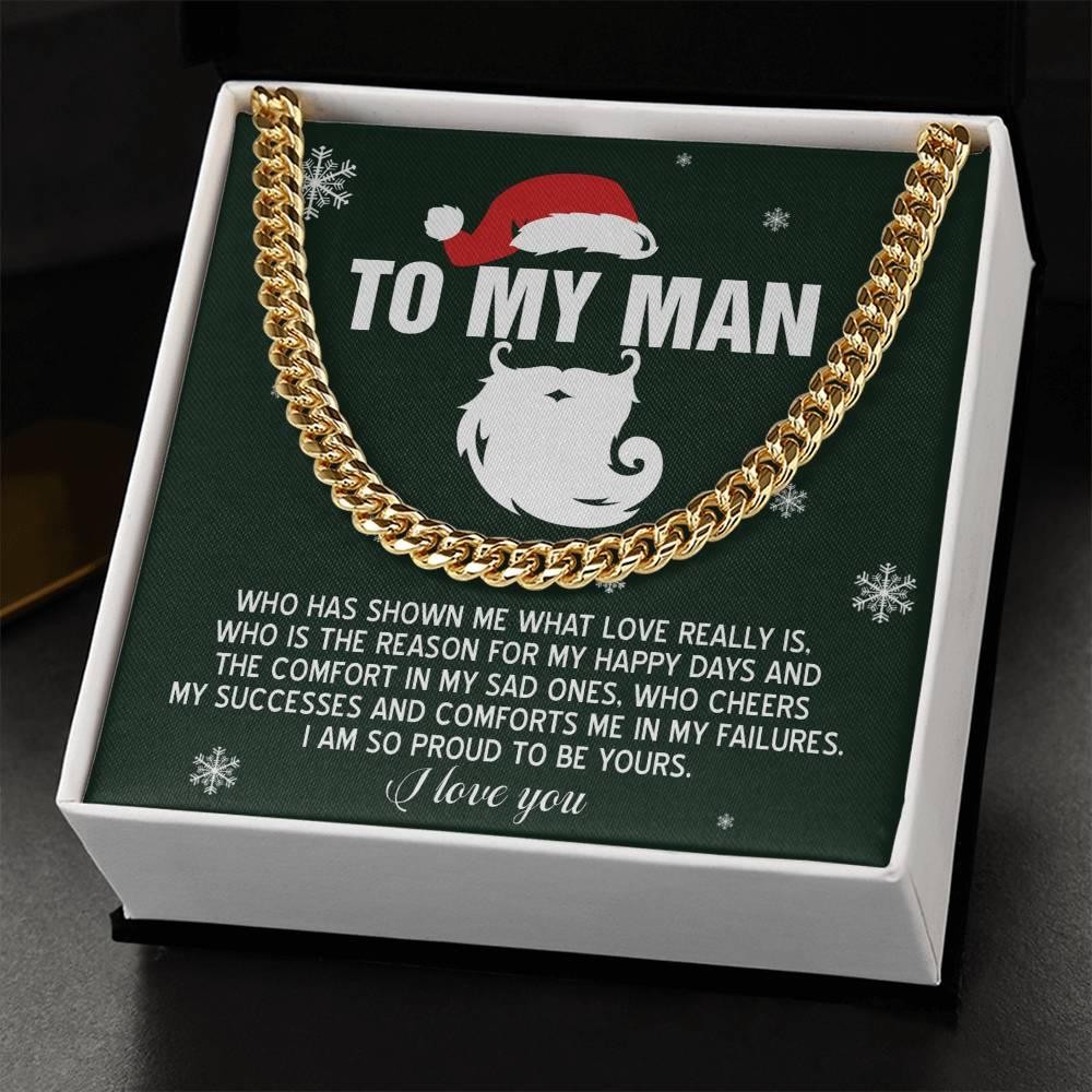 Gift for My Man - To Be Yours - Cuban Link Chain Necklace - Mallard Moon Gift Shop
