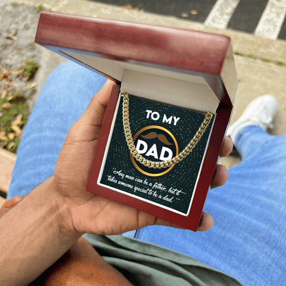 Dad Gift - It Takes Someone Special to Be a Dad Cuban Chain Link Necklace - Mallard Moon Gift Shop
