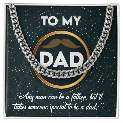 Dad Gift - It Takes Someone Special to Be a Dad Cuban Chain Link Necklace - Mallard Moon Gift Shop