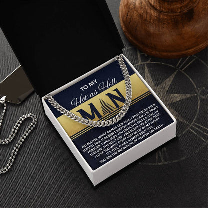 Gift for My Man - Heaven On Earth - Cuban Link Chain Necklace - Mallard Moon Gift Shop
