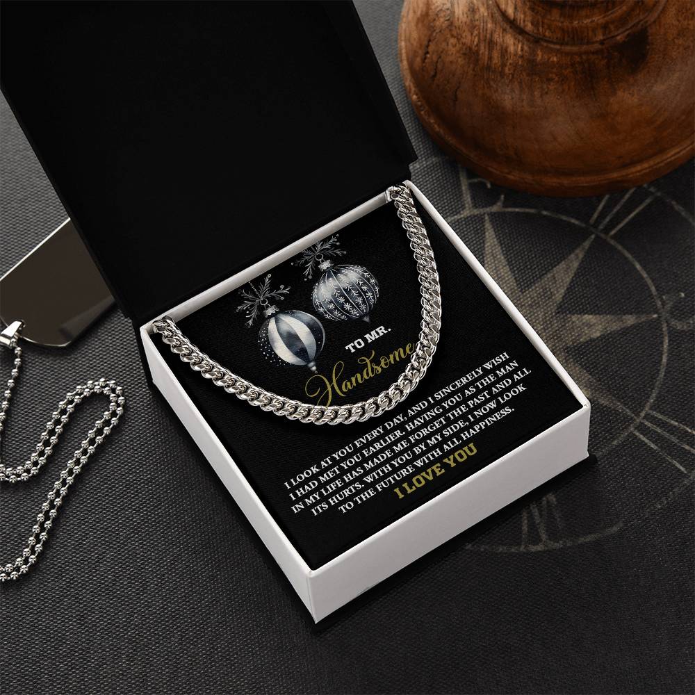 Gift for My Man - Future of Happiness - Cuban Chain Link Necklace - Mallard Moon Gift Shop