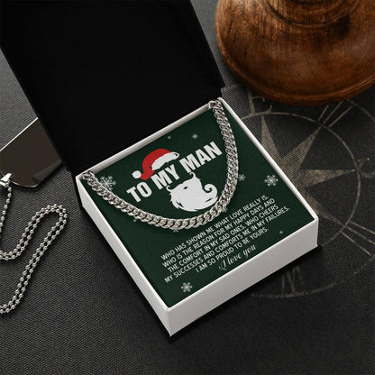 Gift for My Man - To Be Yours - Cuban Link Chain Necklace - Mallard Moon Gift Shop