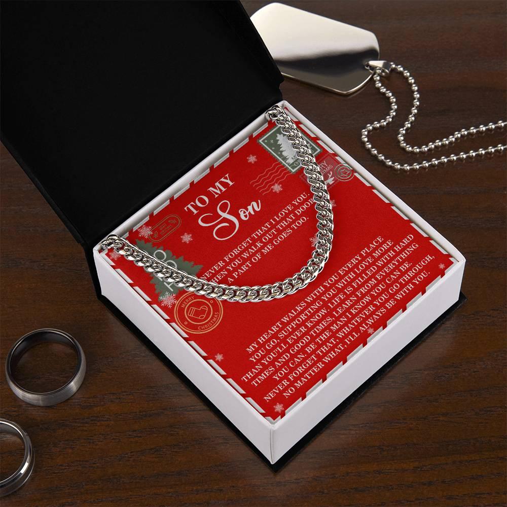 Gift for Son - That Door - Cuban Link Chain Necklace - Mallard Moon Gift Shop