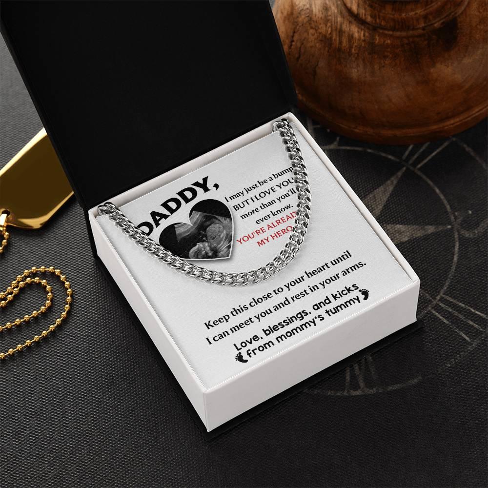 Dad - Close To Your Heart Cuban Chain Link Necklace with Gift Box - Mallard Moon Gift Shop